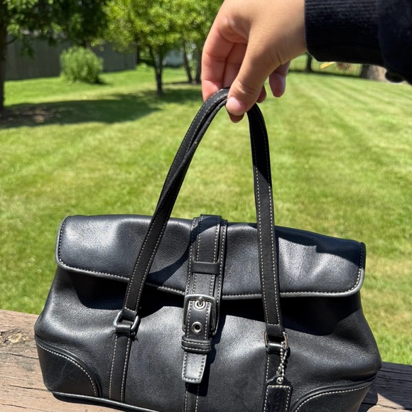 Coach Handbags - Elegant Black Leather Coach Bag